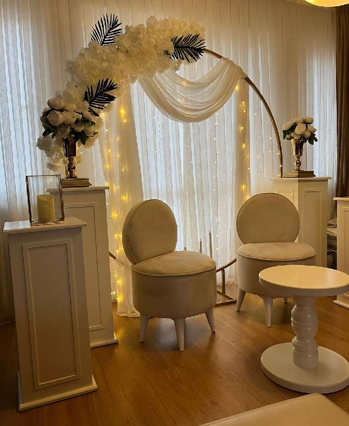 Kiralık Söz Nişan Masası - Çiçekli Tag