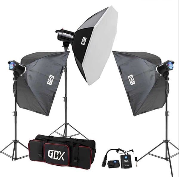 GDX BM400 II 400Ws – 3’lü Profesyonel Stüdyo Paraflaş Seti
