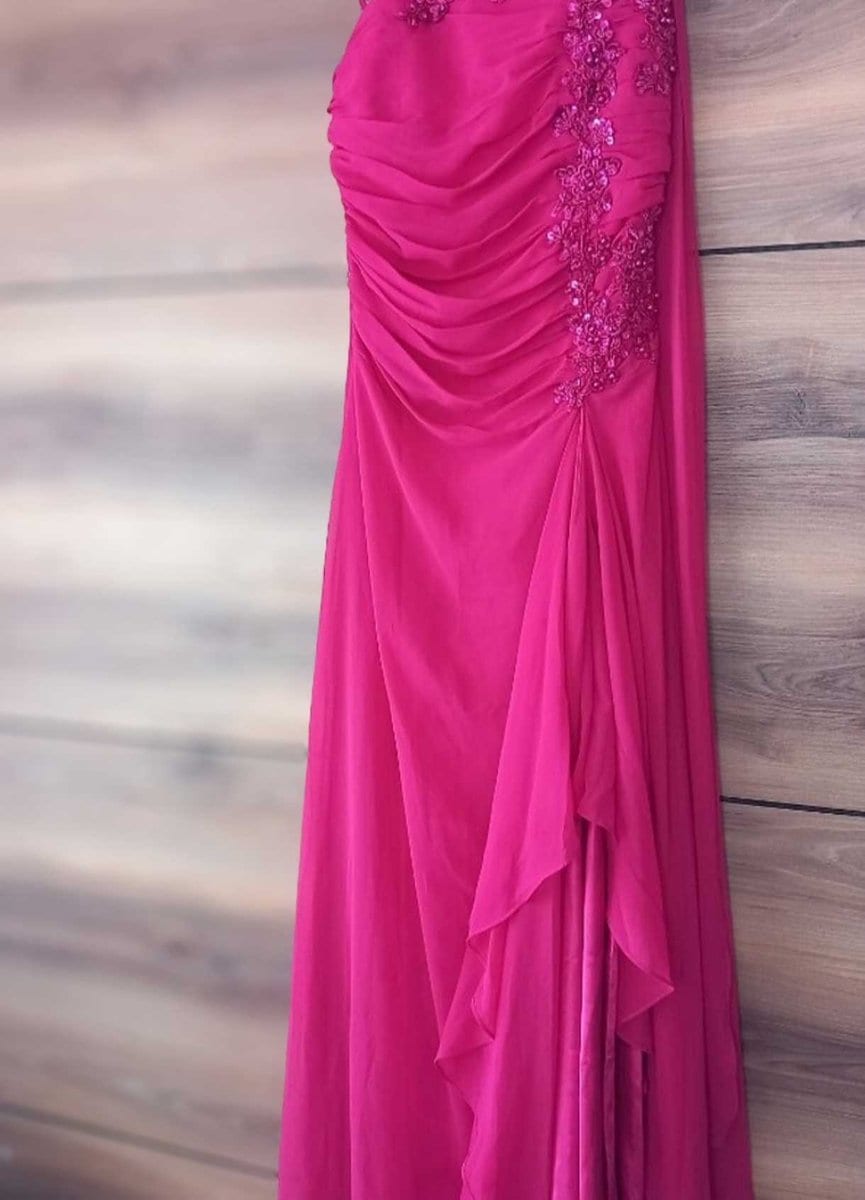 Fuşya Pembe Abiye Elbise