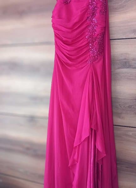 Fuşya Pembe Abiye Elbise