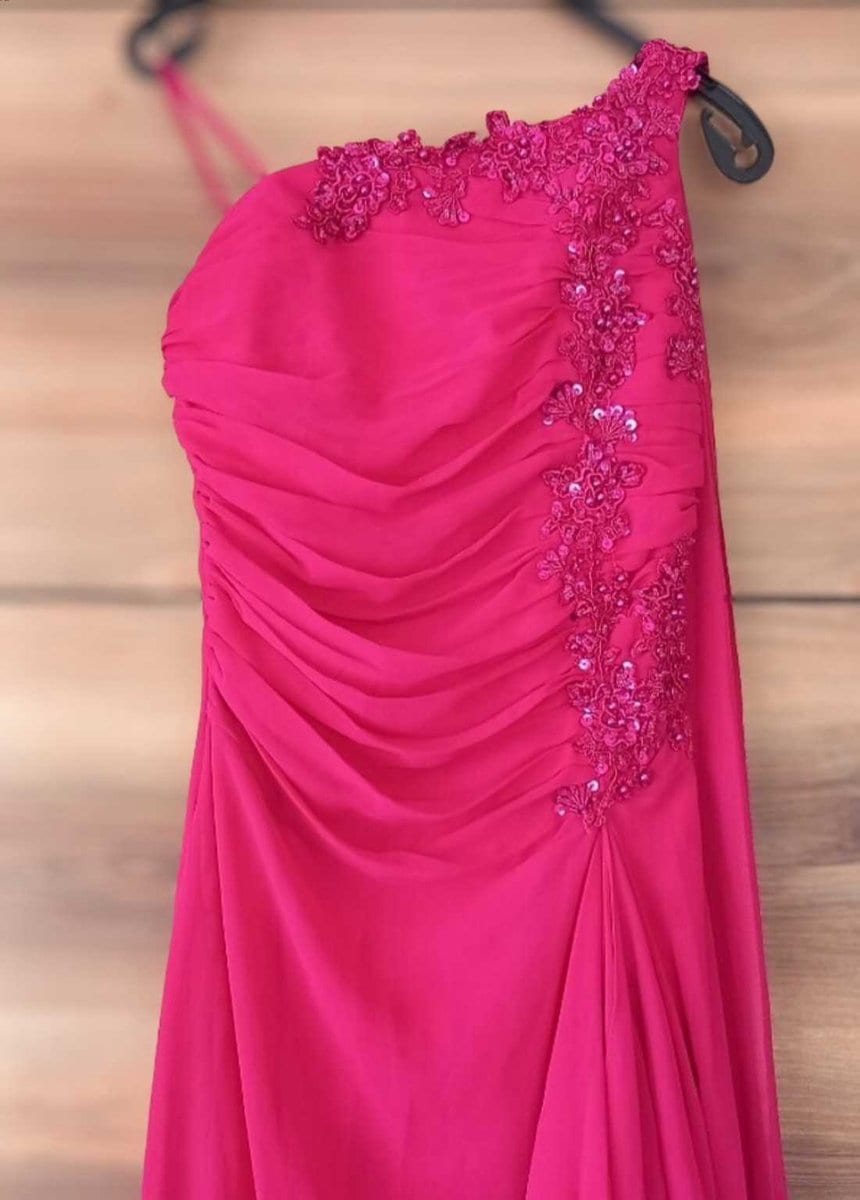 Fuşya Pembe Abiye Elbise