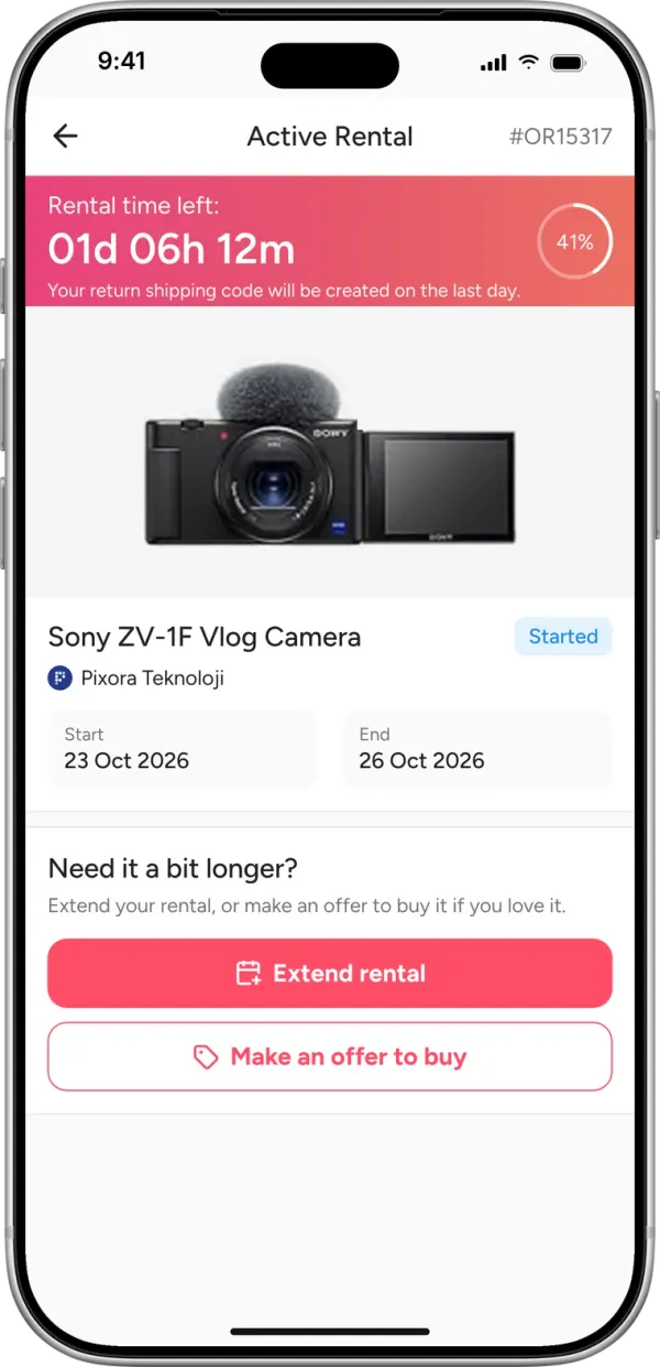 Enjoy the item you rented