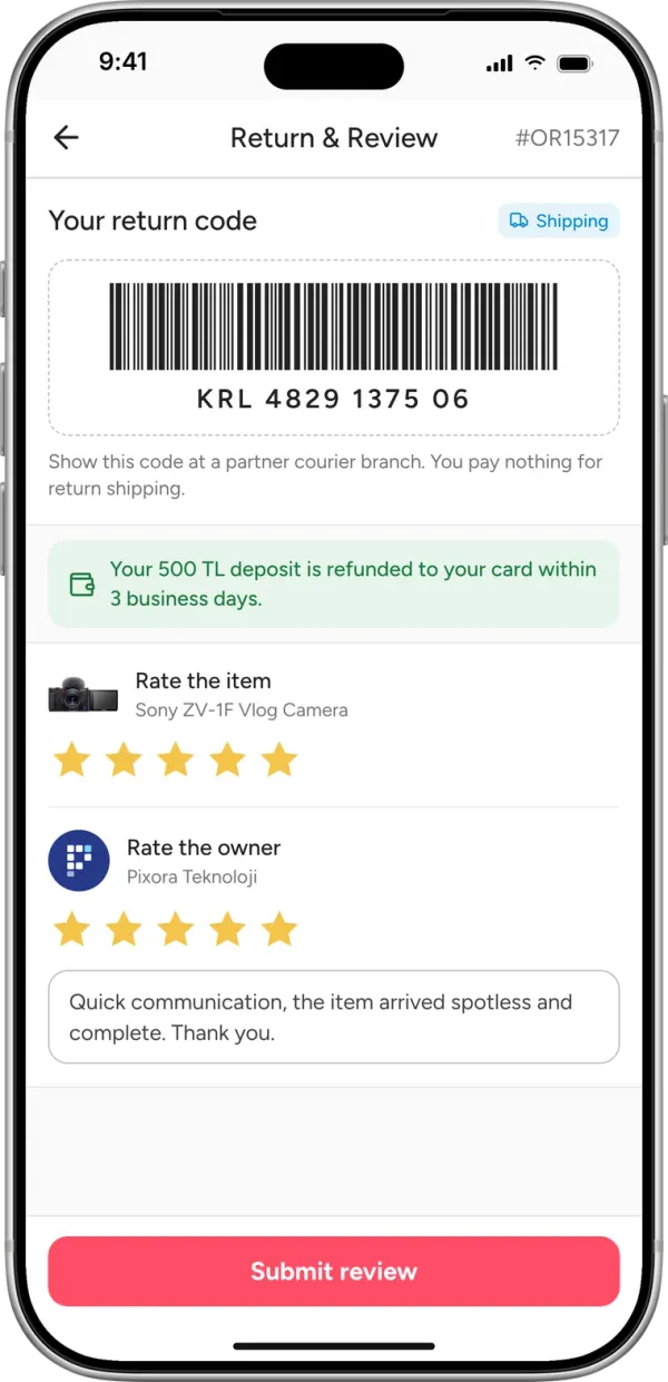 Return and review