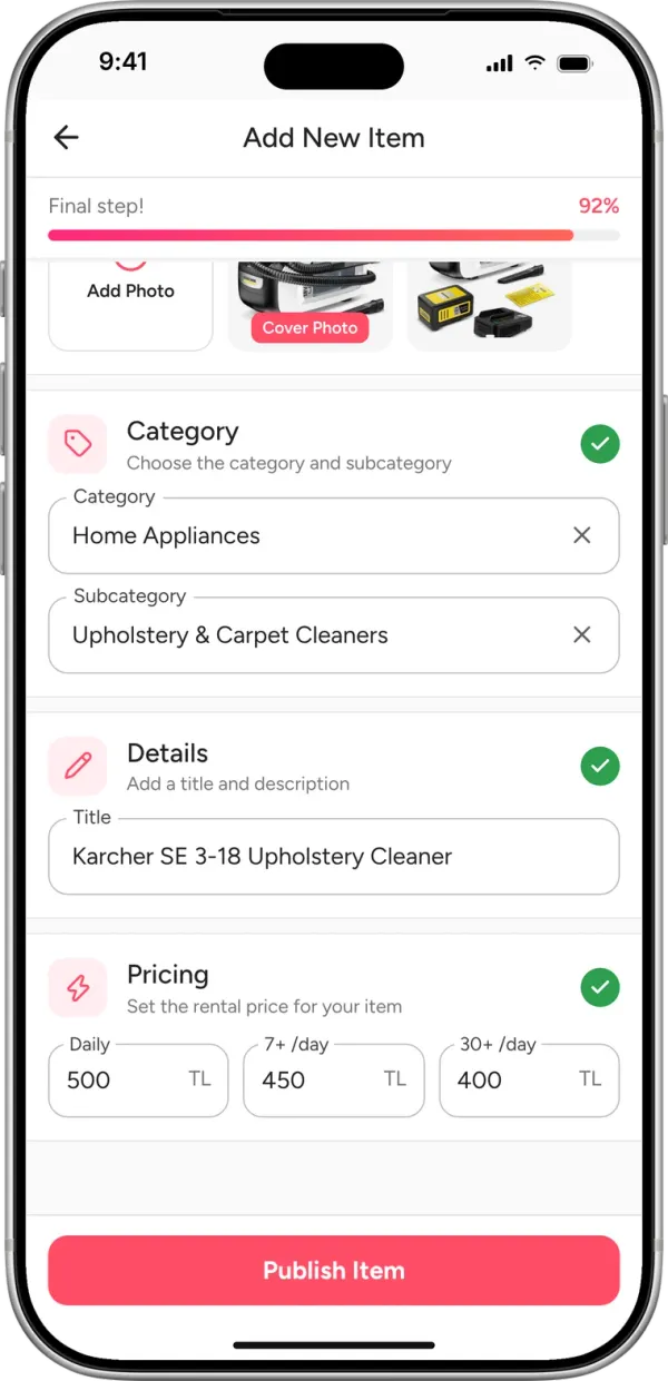 List your items