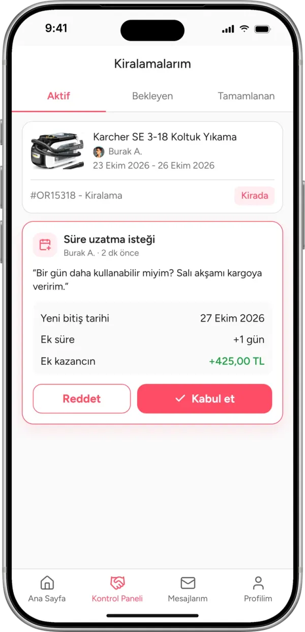 Ürünün kirada